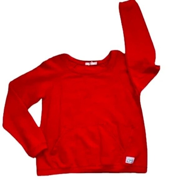 Obey Red Pullover Sweater Women Sweatshirt Long Sleeve Size Small - Picture 1 of 9